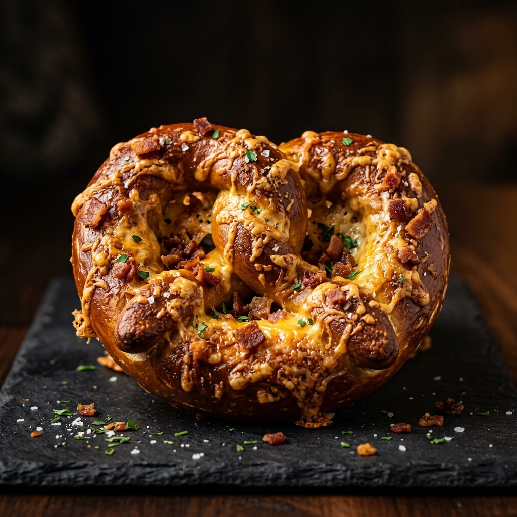 Pretzel Queso y Tocineta